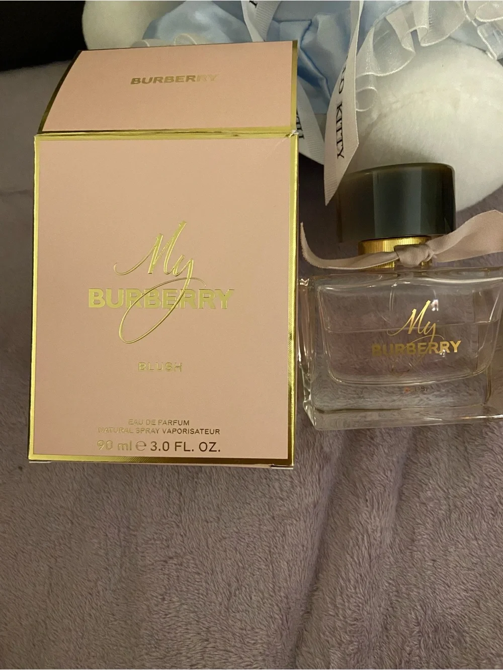Burberry Blush Pink Bottle with Gold Logo